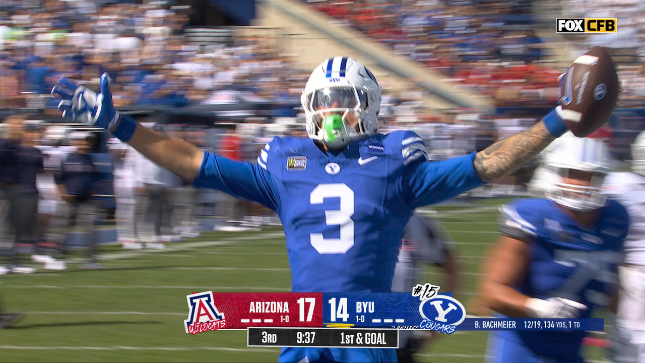 BYU’s Bear Bachmeier finds Kyler Kasper for TD pass, taking lead vs Arizona