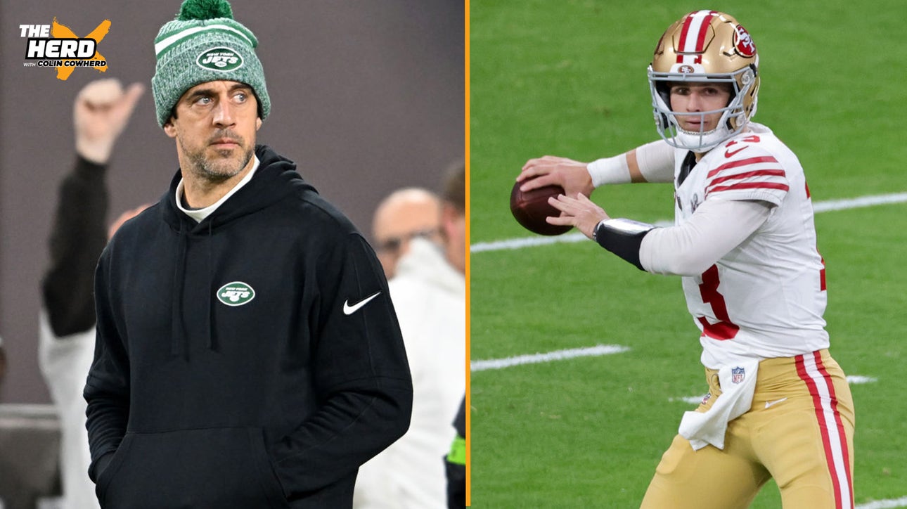 The 'conspiracy theory' around Aaron Rodgers-Jets vs. 49ers opening up MNF | The Herd