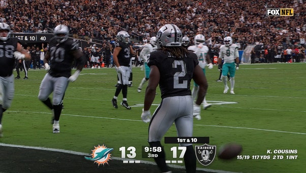 Kirk Cousins finds Ashton Jeanty for 2nd receiving TD of game, extending Raiders' lead vs Dolphins | NFL Highlights