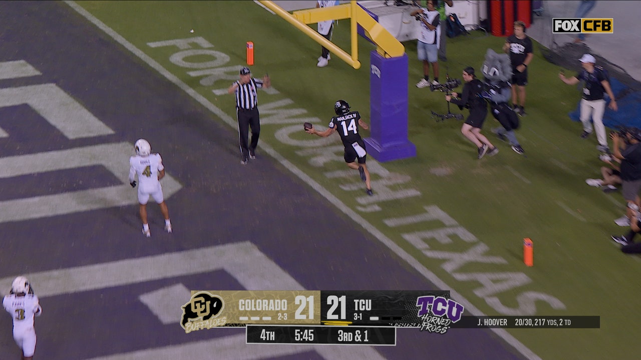 TCU’s Josh Hoover throws 18-yard TD to Joseph Manjack IV, taking lead against Colorado