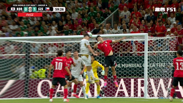 Czechia’s Ladislav Krejčí scores header off set-piece, taking lead over South Korea | 2026 FIFA World Cup™