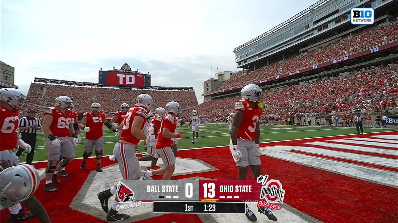 Julian Sayin finds Devin McCuin for 17-yard TD, extending Ohio State's lead vs Ball State