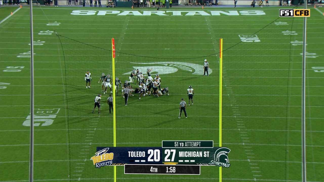 Michigan State's Liam Boyd makes career-long 51-yard FG to extend lead vs Toledo