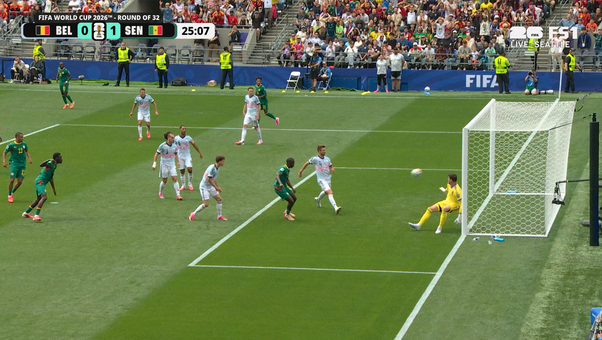 Senegal's Habib Diarra scores goal to take early lead vs Belgium | 2026 FIFA World Cup™