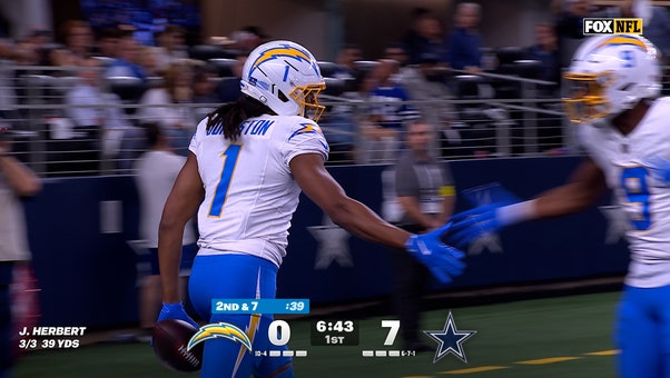 Chargers’ Justin Herbert connects with Quentin Johnston for 23-yard TD to tie score against Cowboys | NFL Highlights