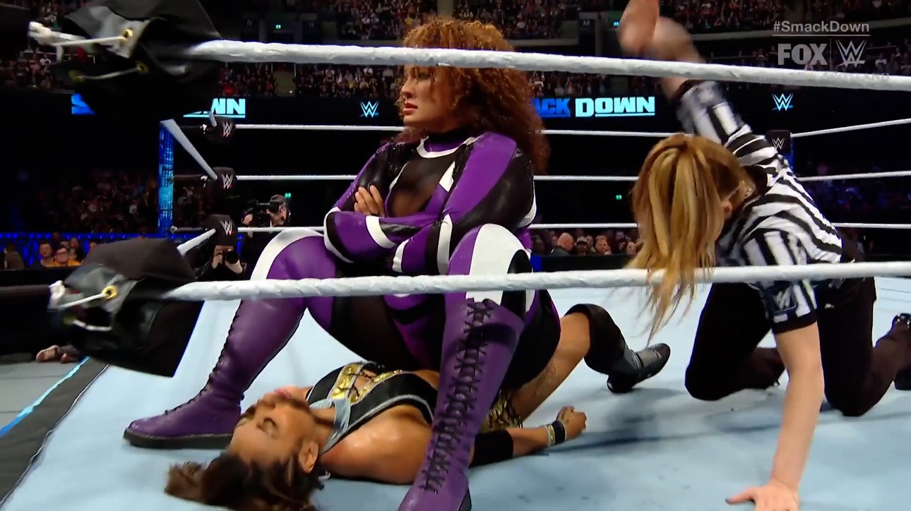 Nia Jax squashes Michin after distraction from Tiffany Stratton on Friday Night SmackDown 