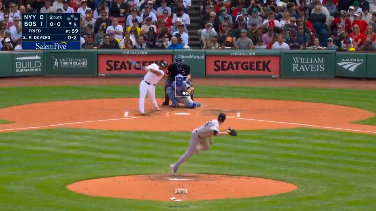 Rafael Devers crushes a home run, extending the Red Sox's lead over Yankees