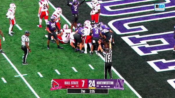 Robert Fitzgerald returns 15-yard pick-six, extending Northwestern's lead vs Ball State