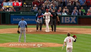 Benches clear between Phillies and Rays after Nick Castellanos is HBP