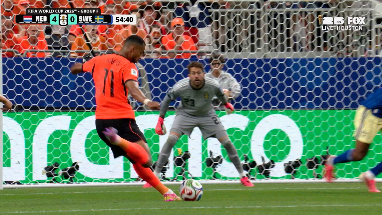 Netherlands' Cody Gakpo scores his seconds goal for second half