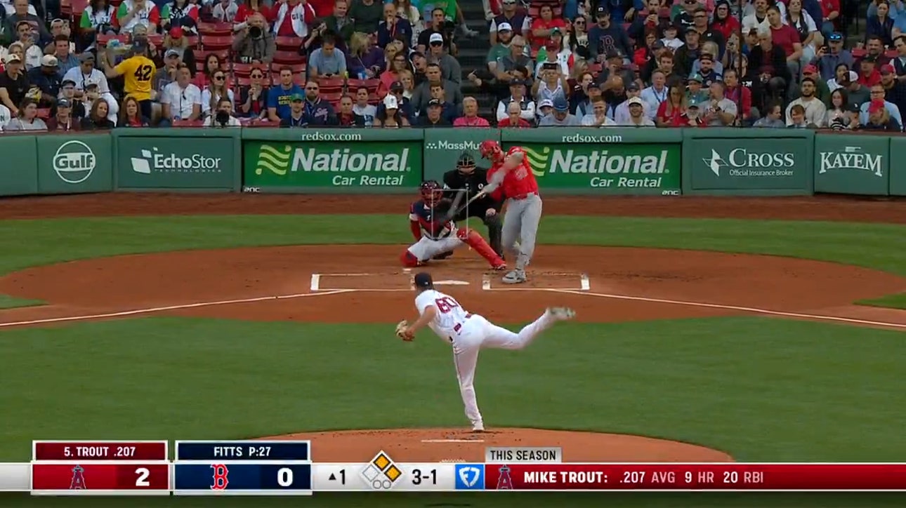 Angels' Mike Trout crushes his first home run back from injury vs. Red Sox
