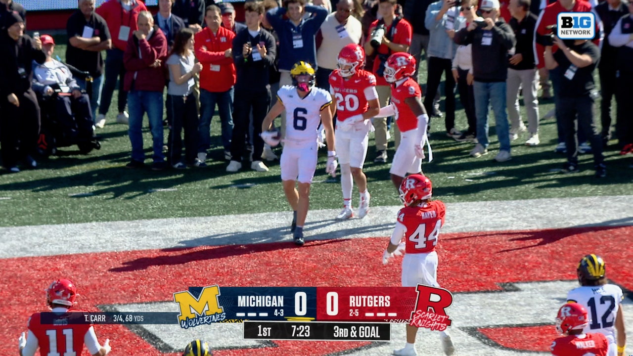 Tommy Carr Finds J J Buchanan For 6-yard TD, Giving Michigan Early Lead vs Rutgers