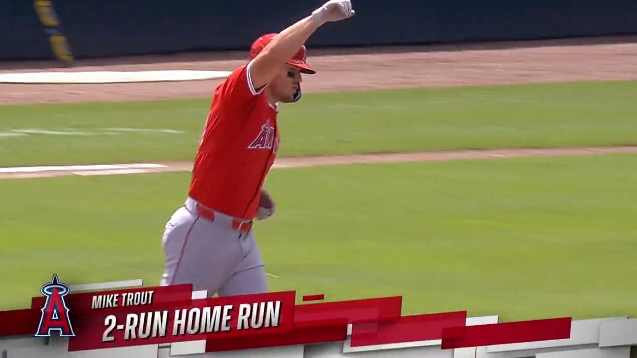 Mike Trout smashes his fourth home run of the year extending Angels lead over Rays