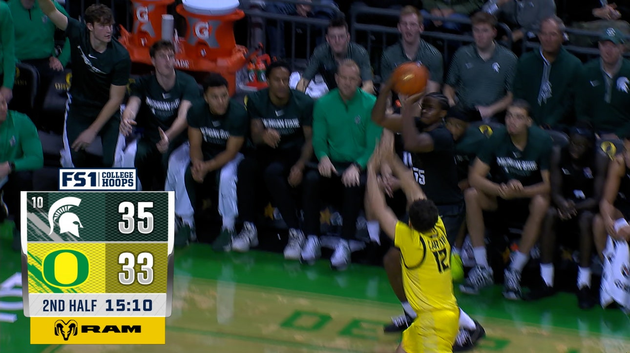 Michigan State’s Coen Carr splashes 3-pointer to take lead over Oregon
