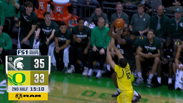 Michigan State’s Coen Carr splashes 3-pointer to take lead over Oregon
