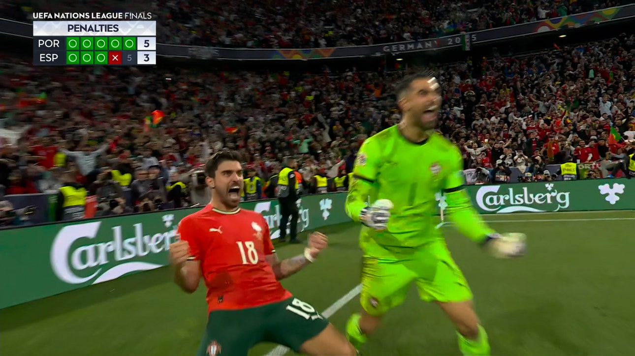 Rúben Neves drills a penalty kick, fueling Portugal's win over Spain 