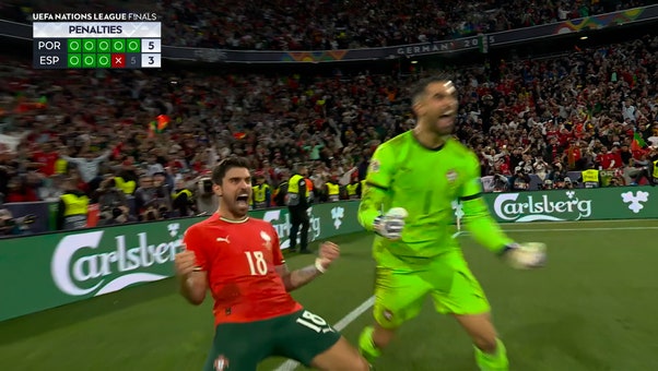 Rúben Neves drills a penalty kick, fueling Portugal's win over Spain 
