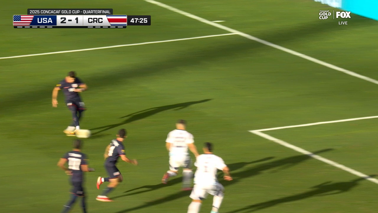 Max Arfsten finishes in the box, giving United States 2-1 lead over Costa Rica