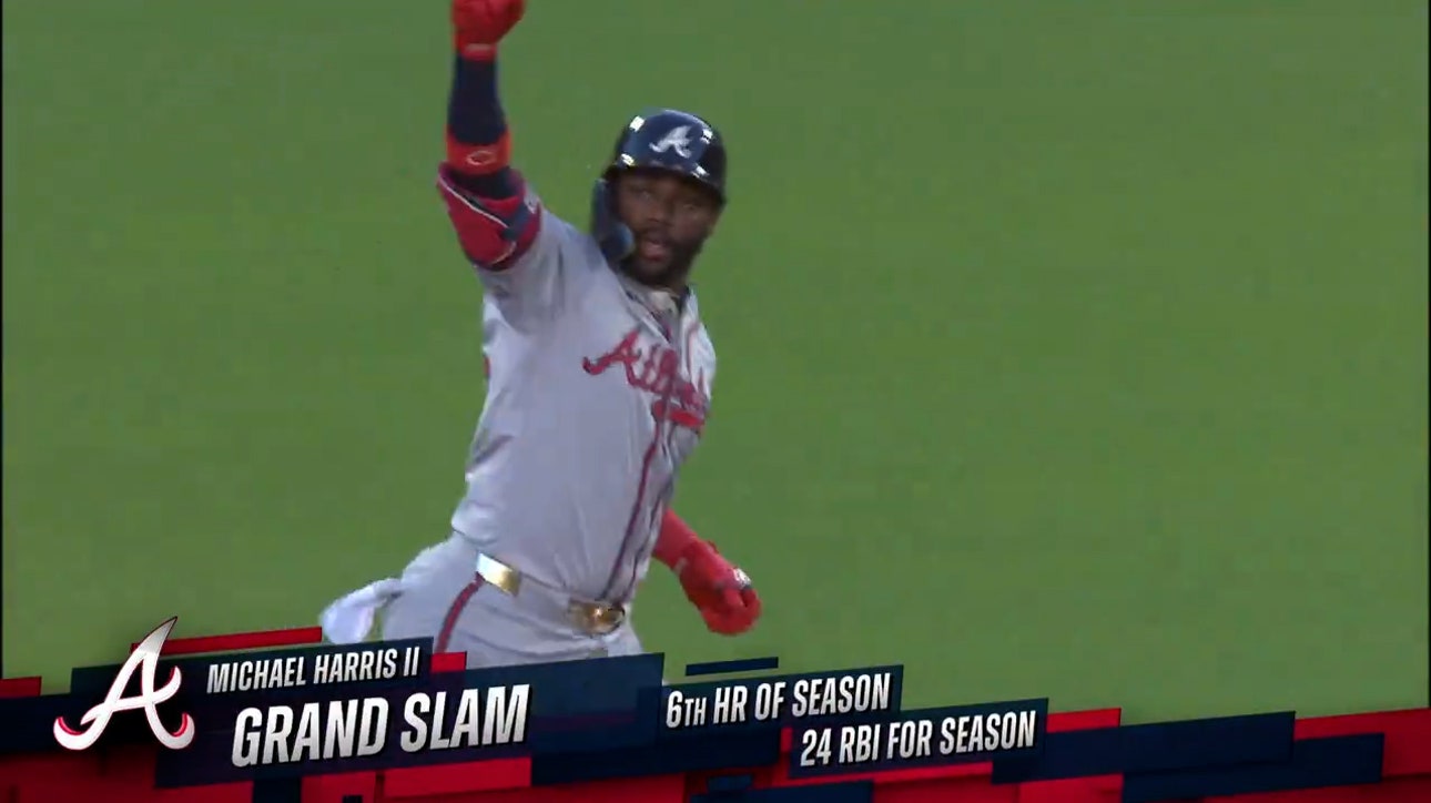 Braves' Michael Harris II sends a grand-slam home run into McCovey Cove, adding to a loud first inning against the Giants