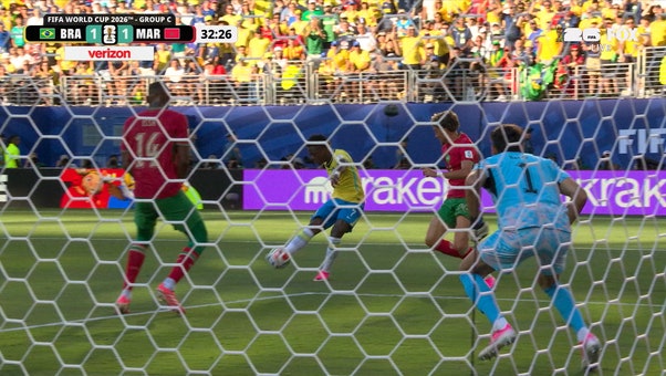 Brazil’s Vinícius Júnior nets equalizer against Morocco | 2026 FIFA World Cup™