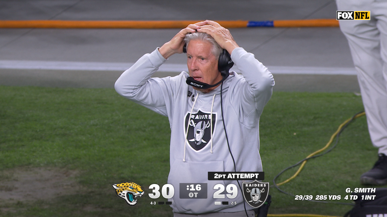 Jaguars make defensive stand on Raiders two-point conversion to secure overtime victory | NFL Highlights