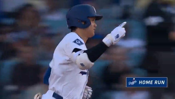 Dodgers' Shohei Ohtani crushes a leadoff home run vs. Athletics