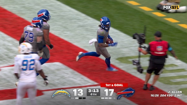 James Cook scores three-yard touchdown, extending Bills' lead over Chargers | NFL Highlights