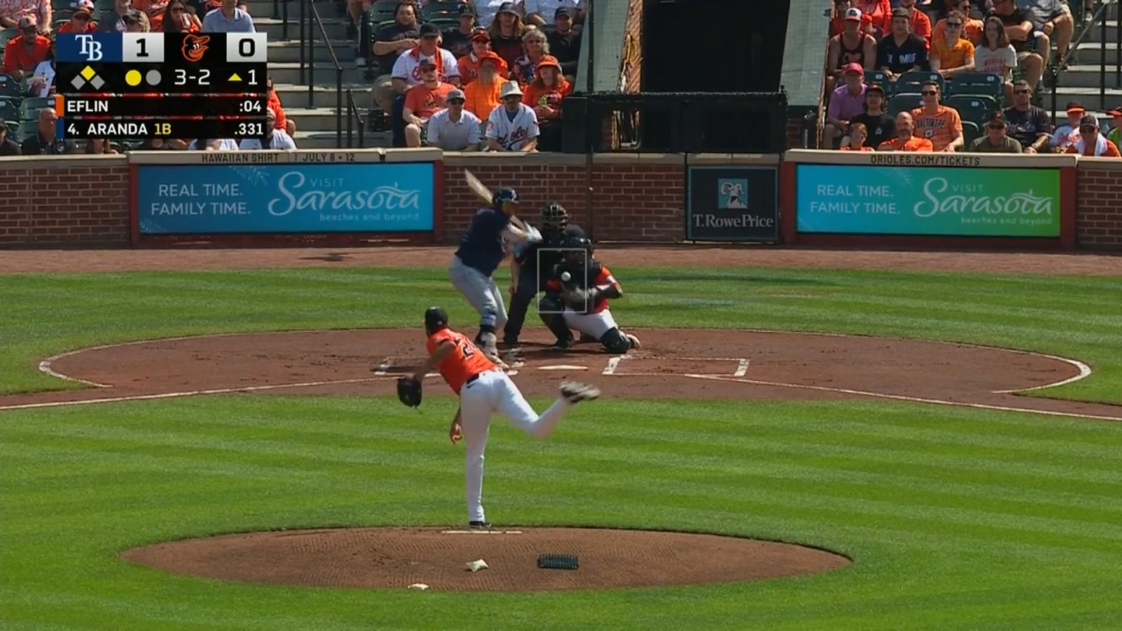 Warehouse Shot: Rays' Aranda Smacks 467-foot HR at Camden Yards