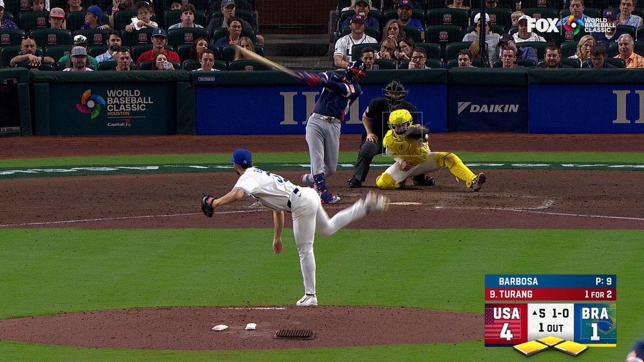 Brice Turang hits bases-clearing double, extending United States' lead over Brazil