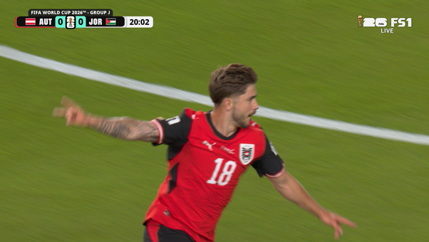 Romano Schmid scores Austria's first goal of 2026 FIFA World Cup™