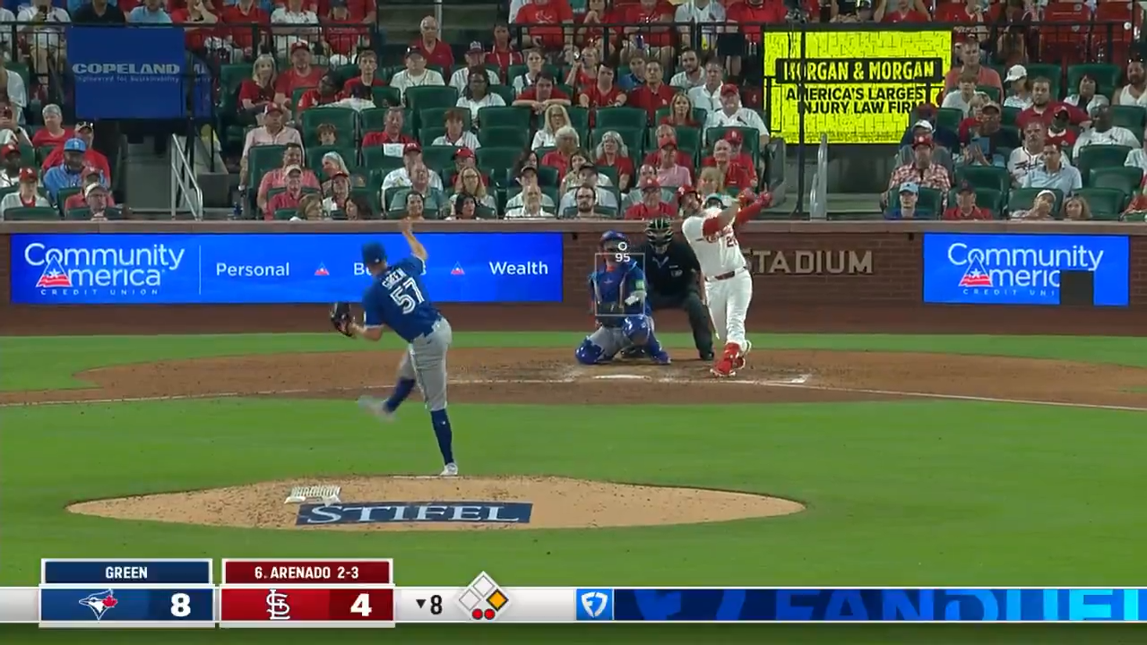 Cardinals' Nolan Arenado crushes a two-run homer to trim deficit vs. Blue Jays