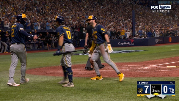 BREWERS BATS HEAT UP! Milwaukee has EIGHT-RUN Inning for 10-0 Lead vs Rays in Game 3 of World Series