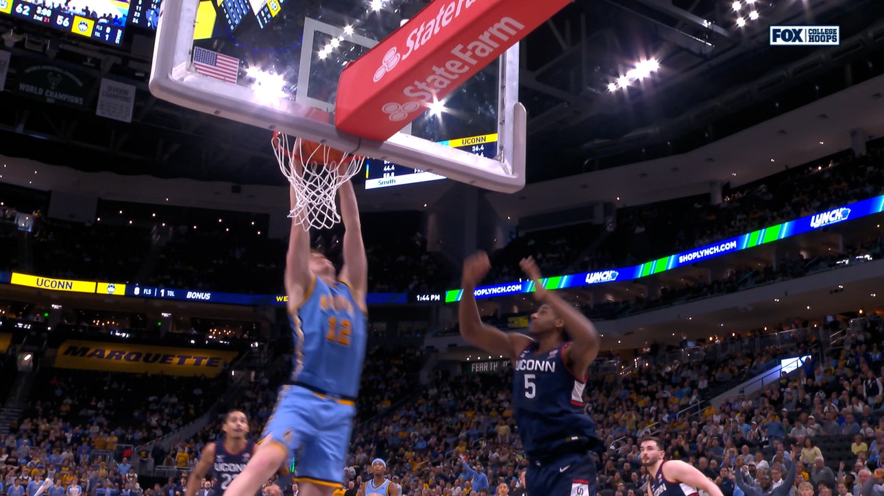 Marquette's Ben Gold hammers putback dunk, sealing UPSET win over No. 4 UConn