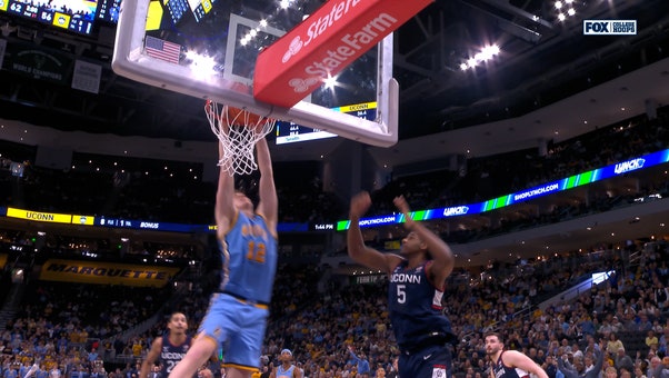 Marquette's Ben Gold hammers putback dunk, sealing UPSET win over No. 4 UConn