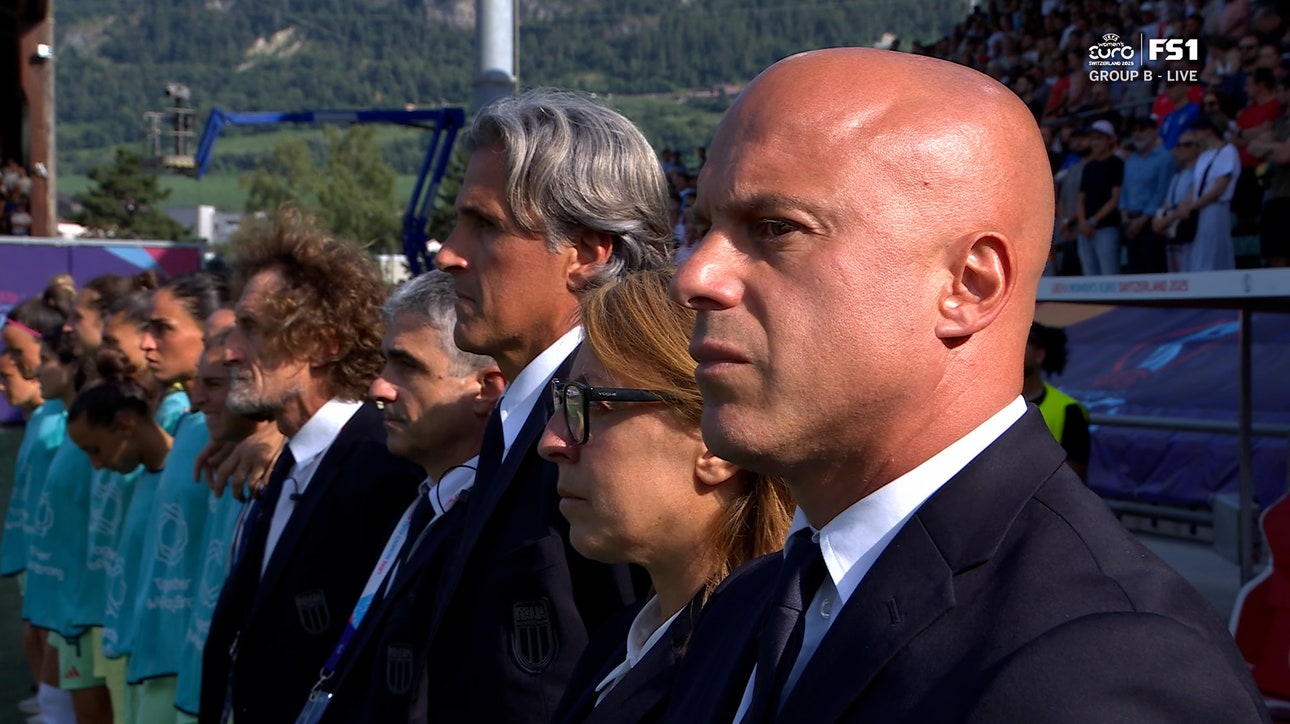 A moment of silence is held for Diogo Jota and André Silva ahead of Belgium vs. Italy
