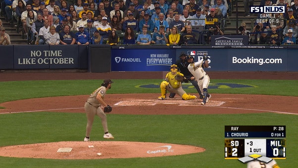 Brewers' Jackson Chourio hits two-run home run, tying game vs Padres