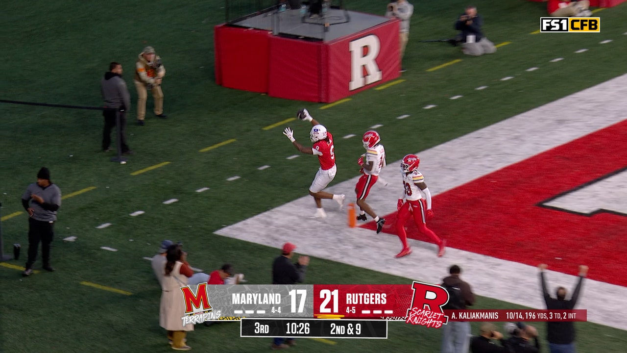 Ian Strong catches 14-yard TD for third of the game, extending Rutgers' lead over Maryland