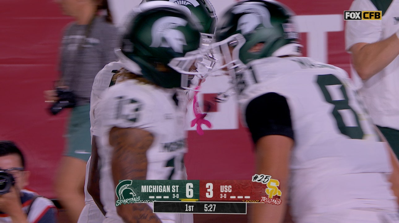 Michigan State's Aidan Chiles finds Chrishon McCray for 42-yard TD, taking lead over USC