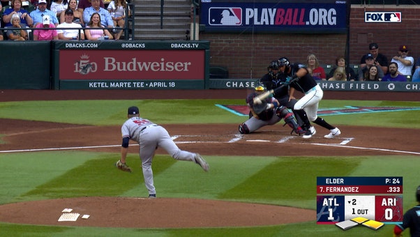 Jose Fernandez hits two-run single, giving Diamondbacks lead over Braves