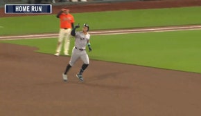 Aaron Judge demolishes his SECOND home run over the night, extending Yankees lead over Giants