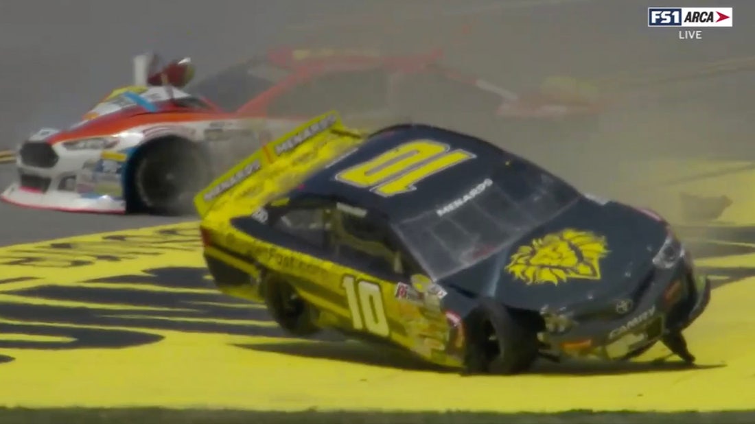 One car gets airborne as others wreck in big crash at Talladega