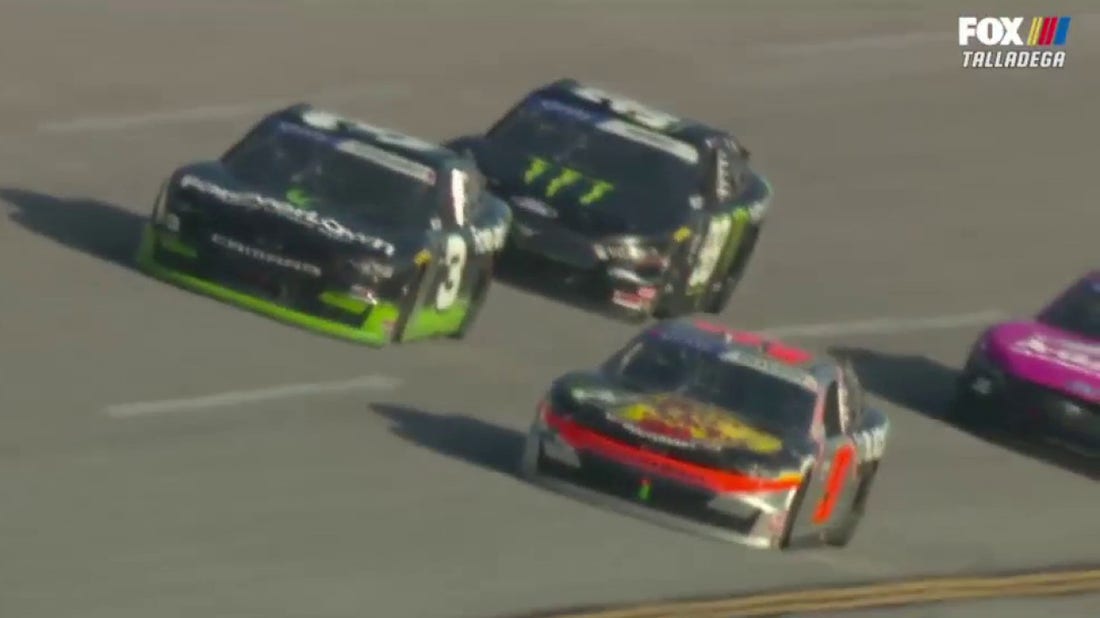OVERTIME FINISH: Noah Gragson holds off Earnhardt's '3' at the line to win at Talladega