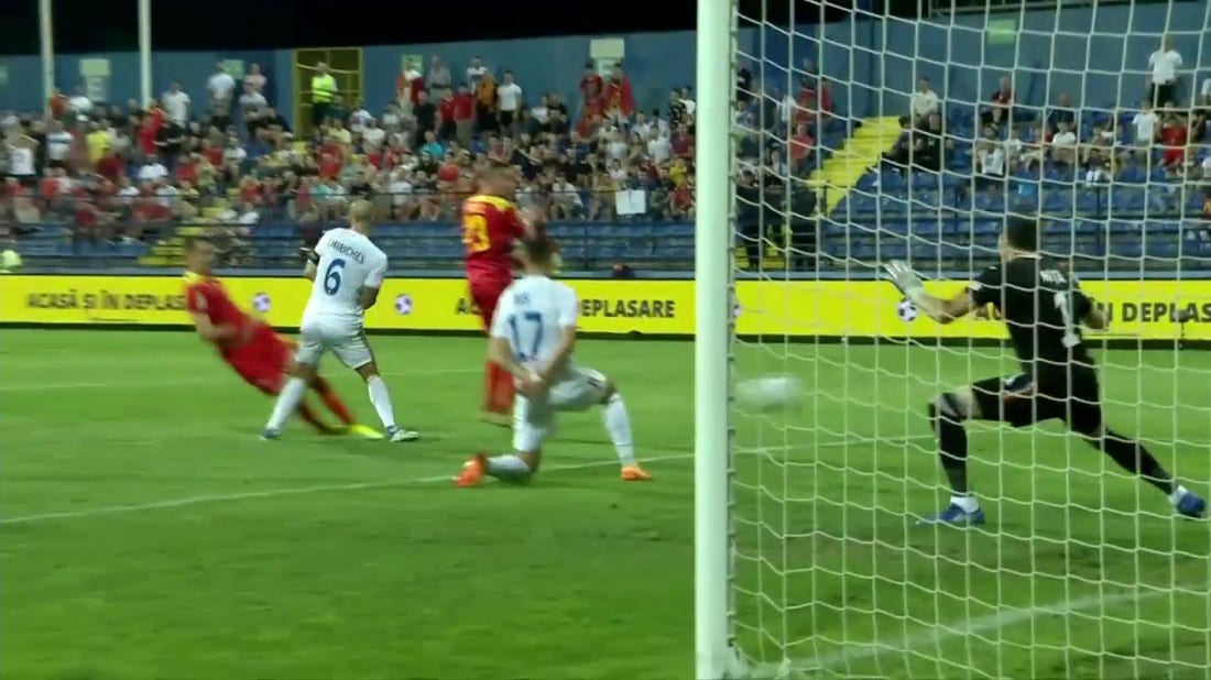 Stefan Mugosa breaks the tie to give Montenegro the lead