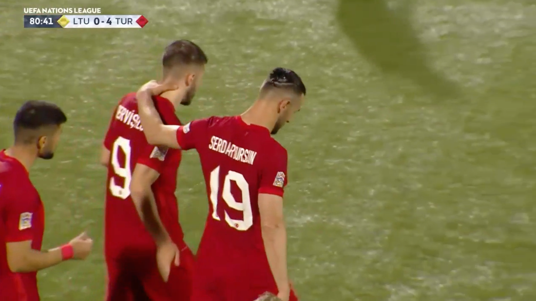 Serdar Durson scores his second goal of the game, gives Turkey 4-0 lead over Lithuania I UEFA Nations League