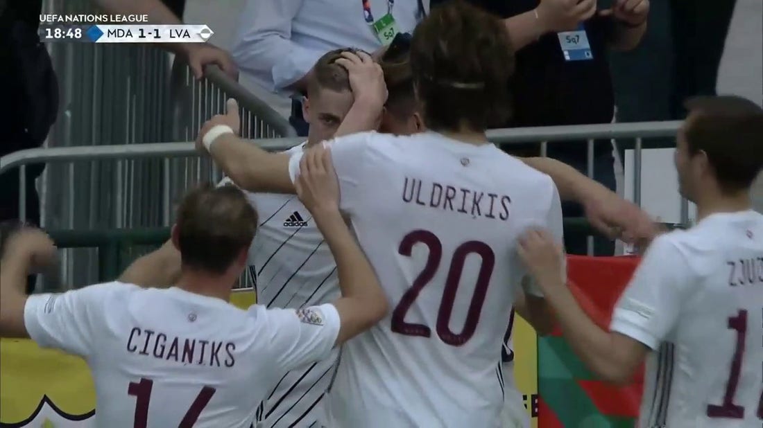 A mistake from Moldova leads to the equalizer by Latvia and Vladislavs Gutkovskis