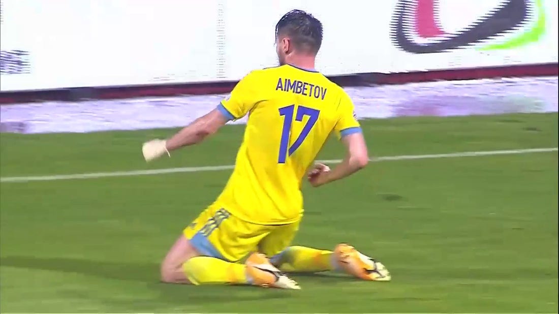 Abat Aimbetov scores third UEFA Nations League goal, helps Kazakhstan grab a 1-0 lead vs. Belarus