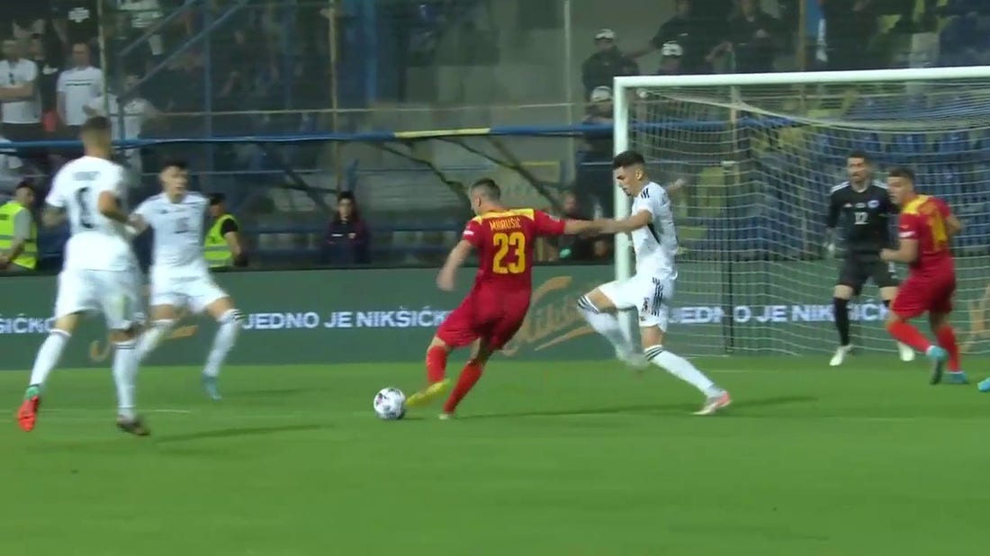 Adam Marusic's strike in the 77th minute proves to be the equalizer for Montenegro