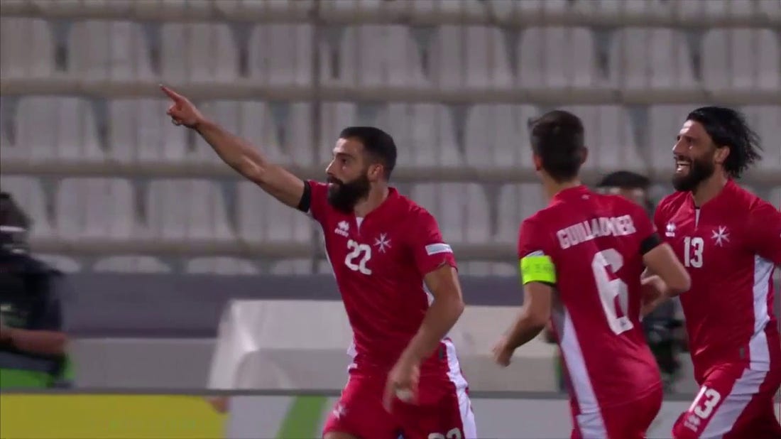 Zach Muscat's gorgeous diving header gives Malta a 1-0 lead vs. San Marino