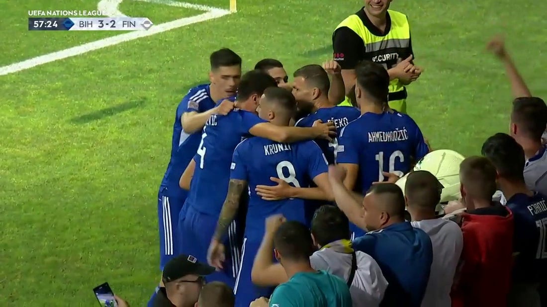 Edin Dzeko scores again to give Bosnia a 3-2 victory