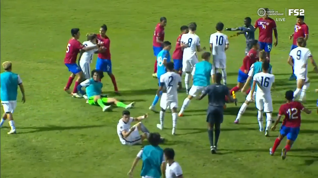 Tempers flare, huge brawl in U-20 USMNT vs. Costa Rica